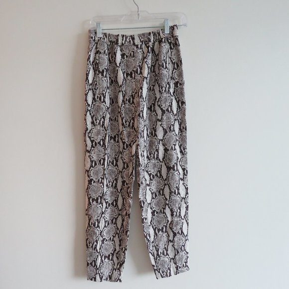 A.L.C. Elijah Python Snake Print Relaxed Fit Pull On Pants - Size 0 - Picture 2 of 14